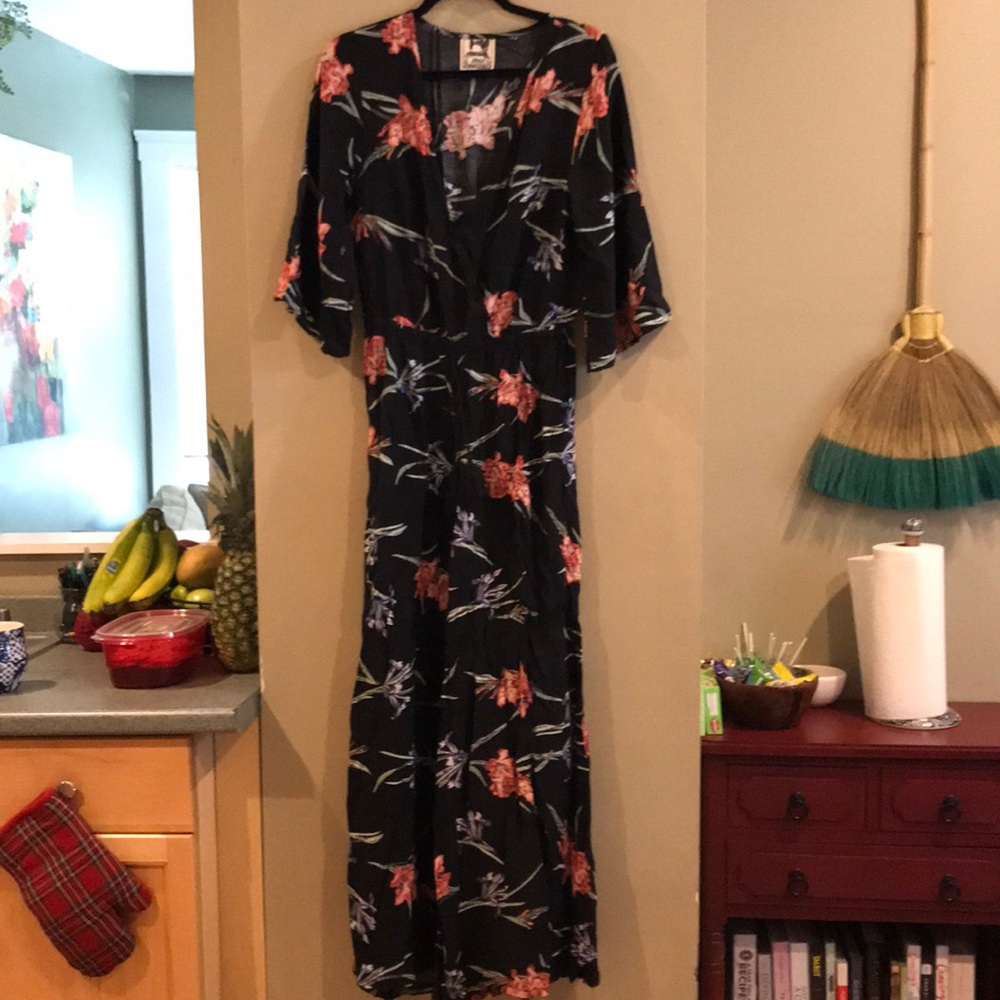 Black Floral Jumpsuit